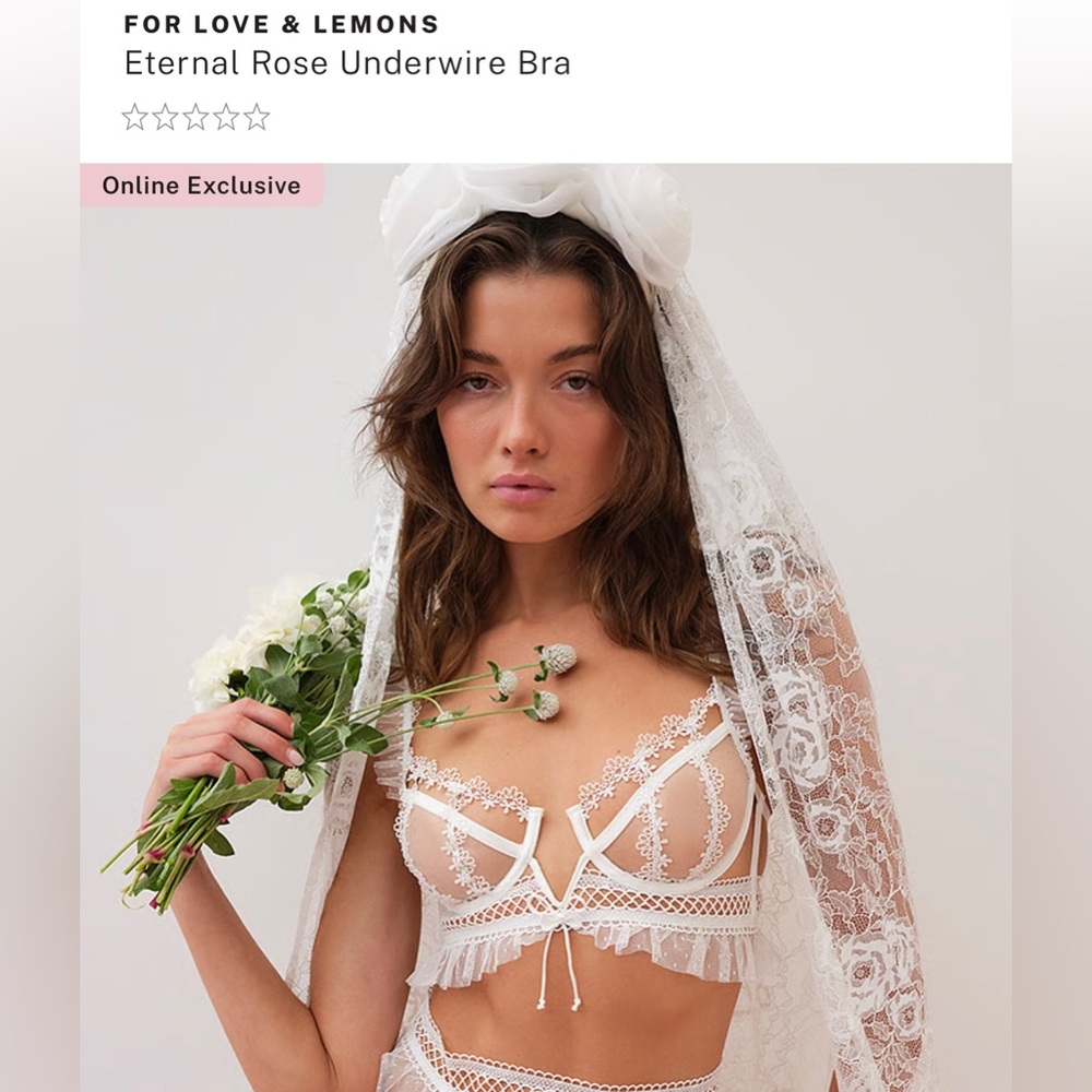 For Love & Lemons Eternal Rose Underwire Bra